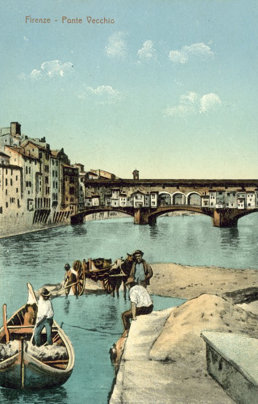 Ponte Vecchio, Firenze (színes fotó) alkotó: Italian Photographer