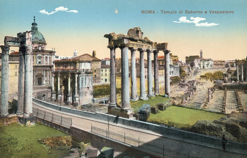 Róma, Olaszország, Szaturnusz és Vespasianus temploma alkotó: Italian Photographer