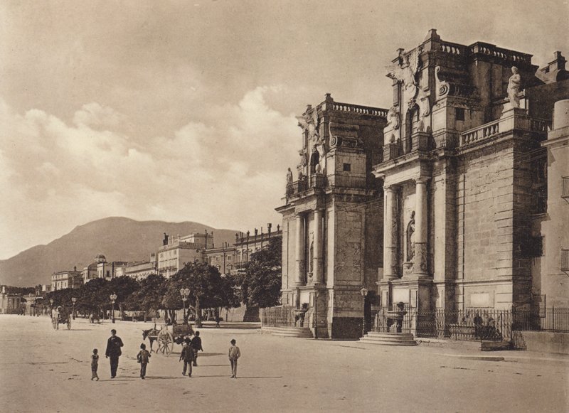 Sicilia / Szicília: Porta Felice (fekete-fehér fotó) alkotó: Italian Photographer