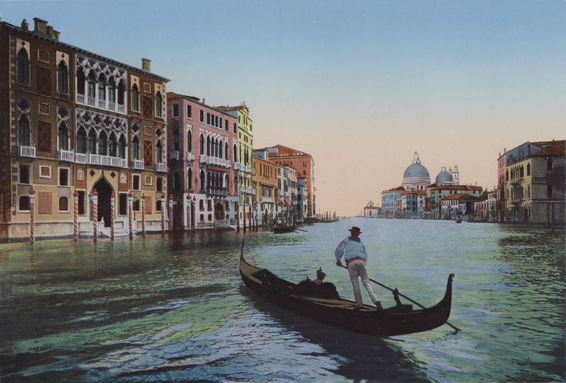 Velence, Grand Canal az Accademiától, Palazzo Franchetti alkotó: Italian Photographer