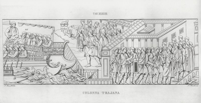 Traianus oszlopa, Traianus oszlopa (metszet) alkotó: Italian School