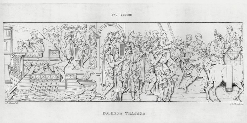 Traianus oszlopa, Traianus oszlopa (metszet) alkotó: Italian School