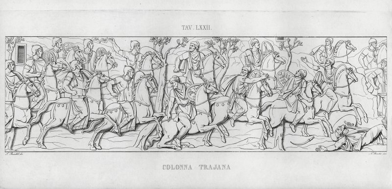 Traianus oszlopa (metszet) alkotó: Italian School