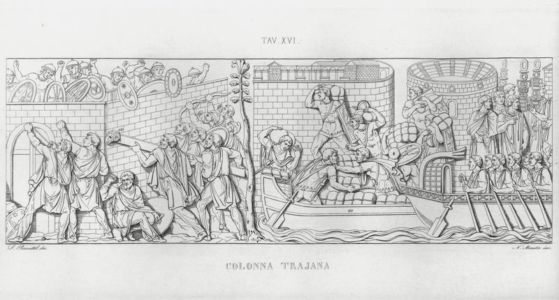 Traianus oszlopa (metszet) alkotó: Italian School