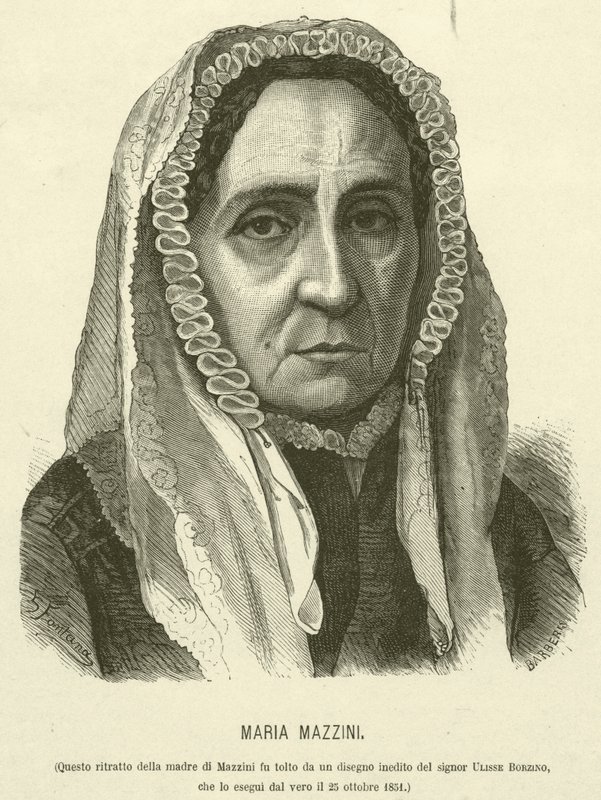 Maria Mazzini (metszet) alkotó: Italian School