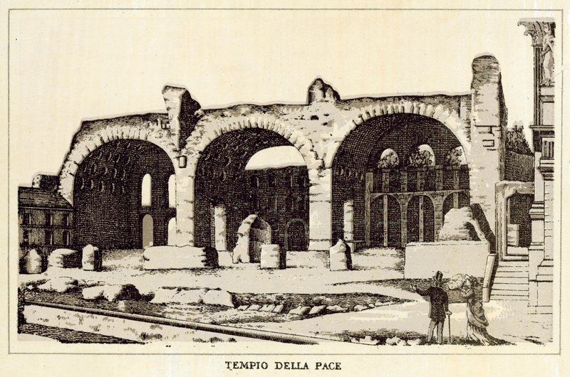 Róma: Béke temploma (litho) alkotó: Italian School