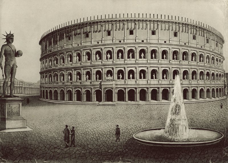 A Colosseum felújított (litho) alkotó: Italian School
