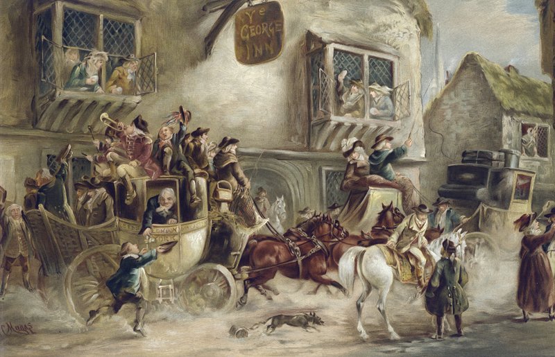 The George Inn, York (kromolito) alkotó: J.C. Maggs