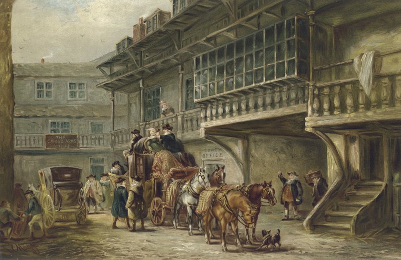 The Oxford Arms, Warwick Lane, London (chromolitho) alkotó: J.C. Maggs