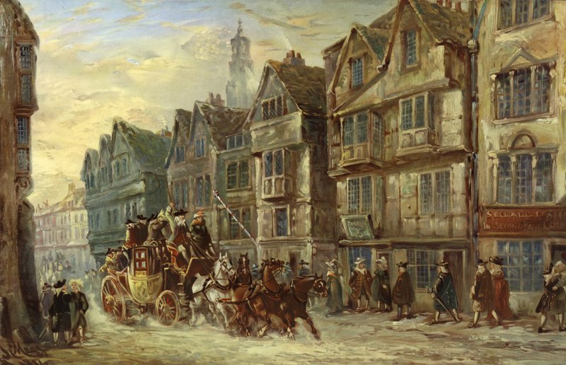 Wych Street, Strand, London, Hogarth-napok alkotó: J.C. Maggs