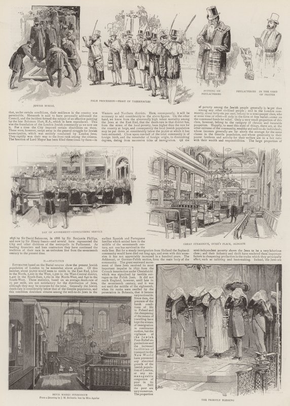 A zsidók Londonban litho alkotó: J.M. Belisario