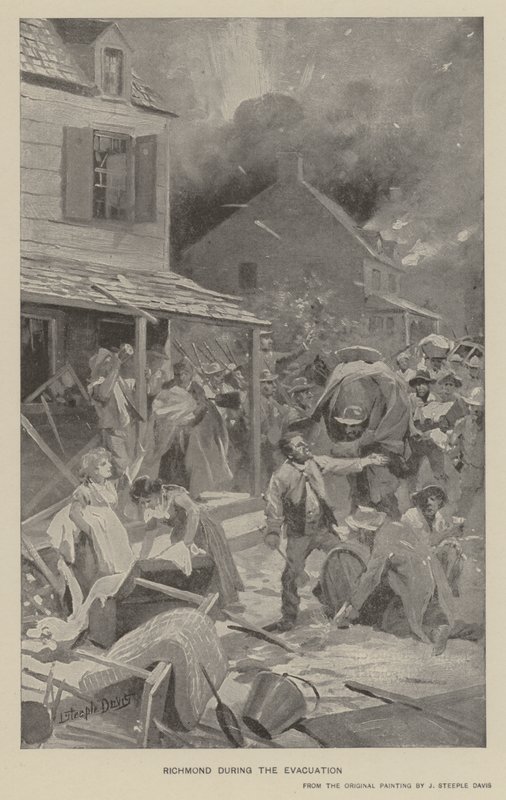Richmond az evakuálás alatt (litho) alkotó: J. (after) Steeple Davis