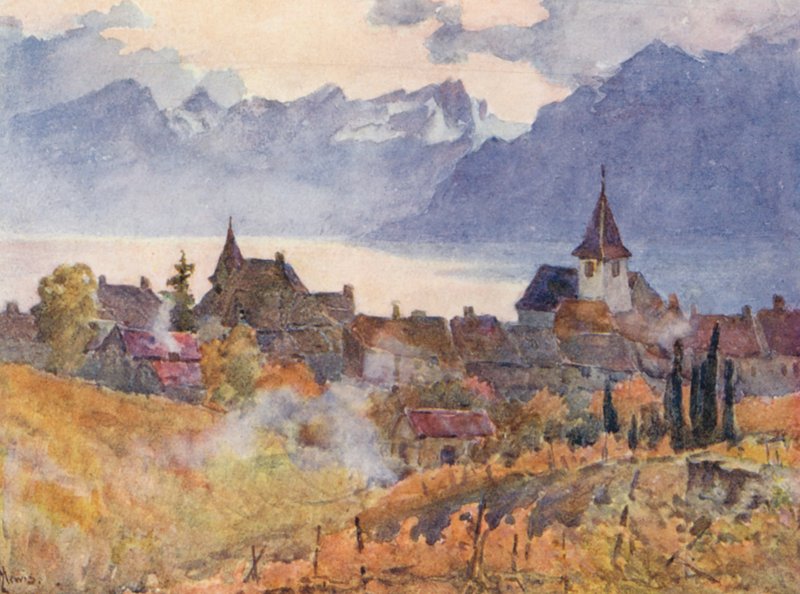 Lutry (színes litográfia) alkotó: J. Hardwicke Lewis