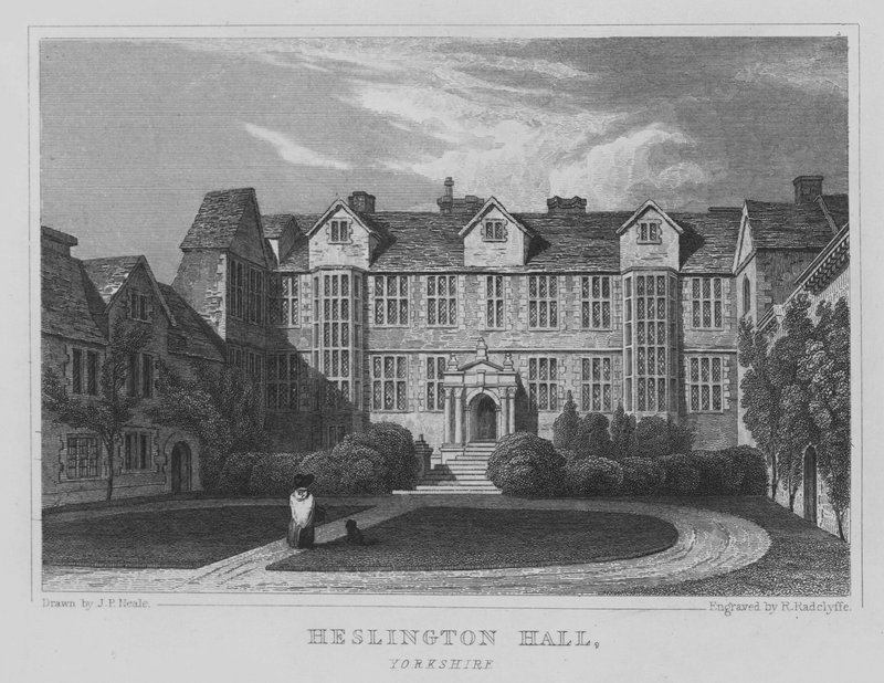 Heslington Hall, Yorkshire (metszet) alkotó: John Preston Neale