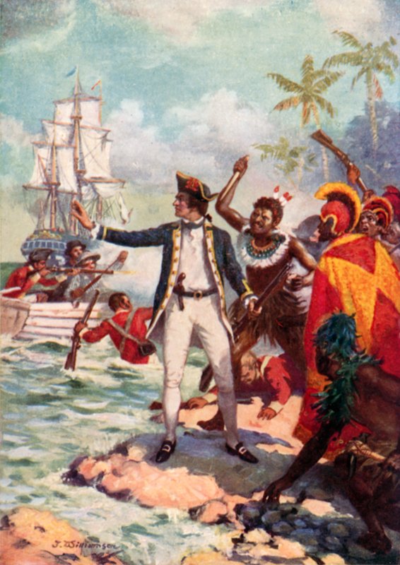 Cook kapitány halála, Hawaii 1779-ben alkotó: J. Williamson