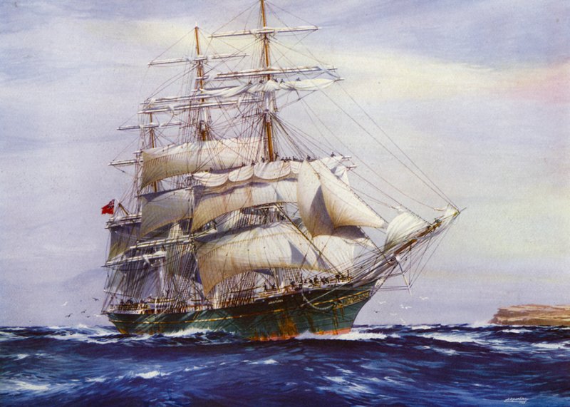 Clipper hajók: Aristides (színes litho) alkotó: Jack (after) Spurling