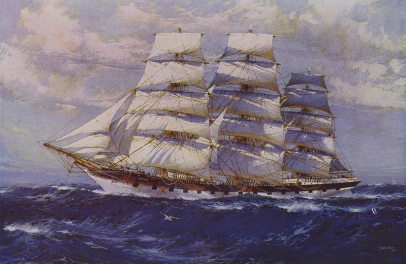 Taranaki vitorlás (színes litó) alkotó: Jack (after) Spurling