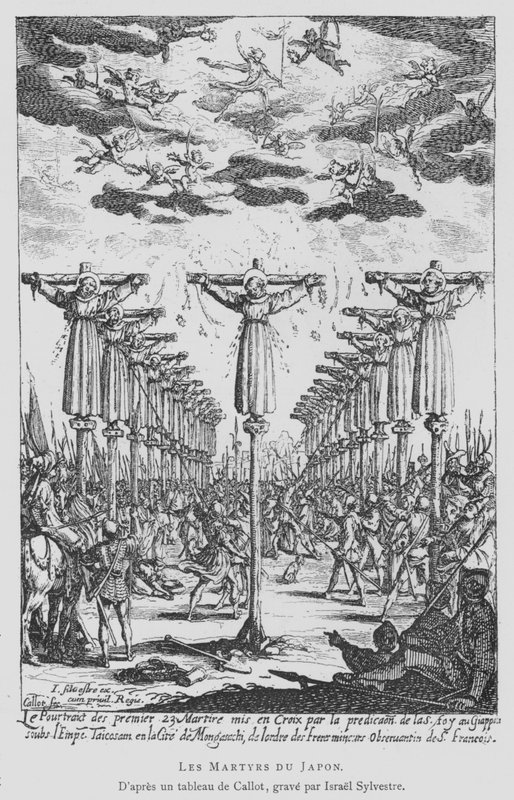 Japán mártírjai alkotó: Jacques Callot