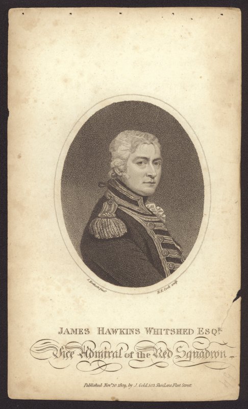 James Hawkins-Whitshed, brit admirális (metszet) alkotó: James (after) Northcote
