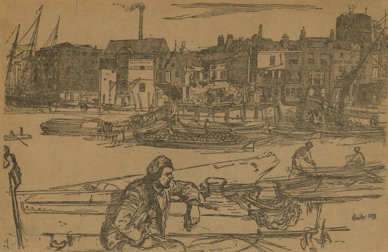 Black Lion Wharf alkotó: James Abbott McNeill Whistler