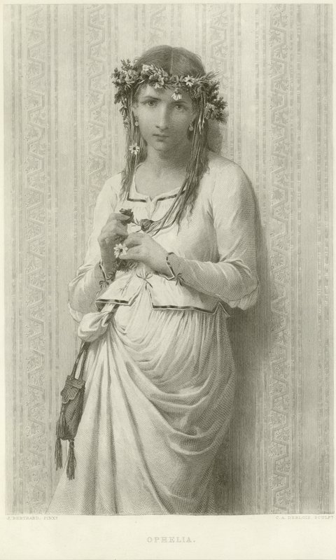 Ophelia (metszet) alkotó: James Bertrand