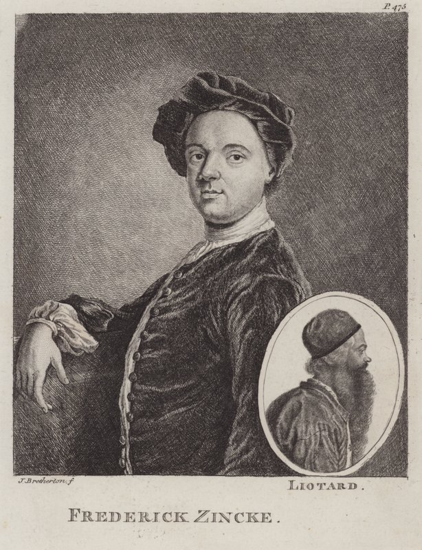 Christian Friedrich Zincke, német miniatűr (rézkarc) alkotó: James Bretherton