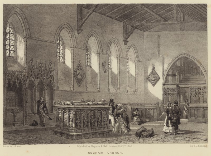 Cobham-templom (metszet) alkotó: James Duffield Harding