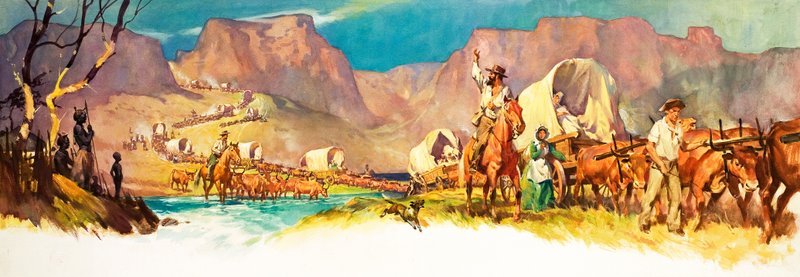 A nagy vándorlás (gouache, papír) alkotó: James Edwin McConnell