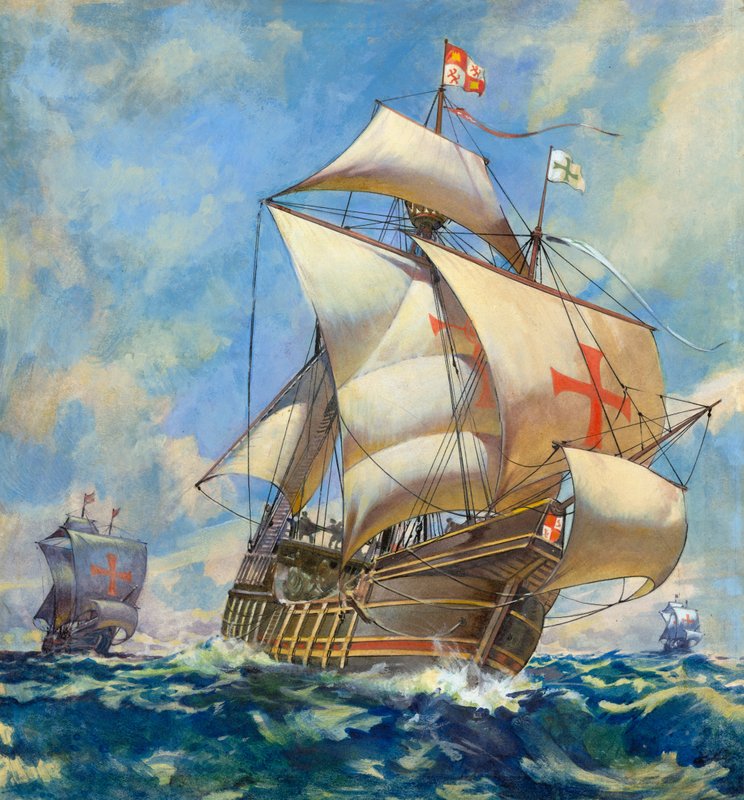 A Santa Maria (gouache, papír) alkotó: James Edwin McConnell
