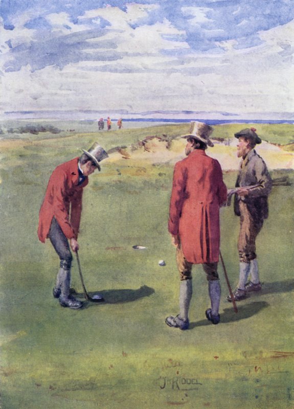 Golfozók a Leith Links-en alkotó: James Riddel