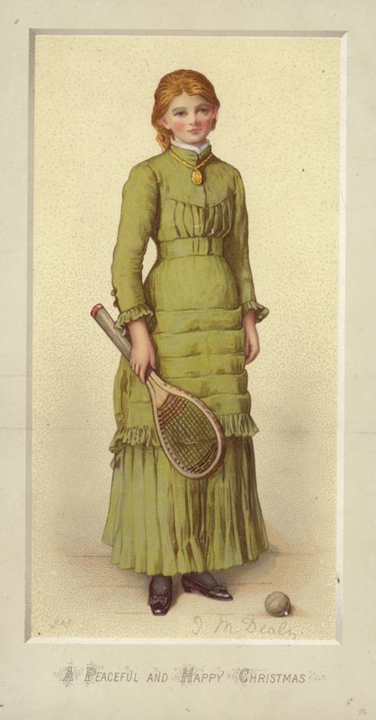 Békés és Boldog Karácsonyt (chromolitho) alkotó: Jane M. Dealy
