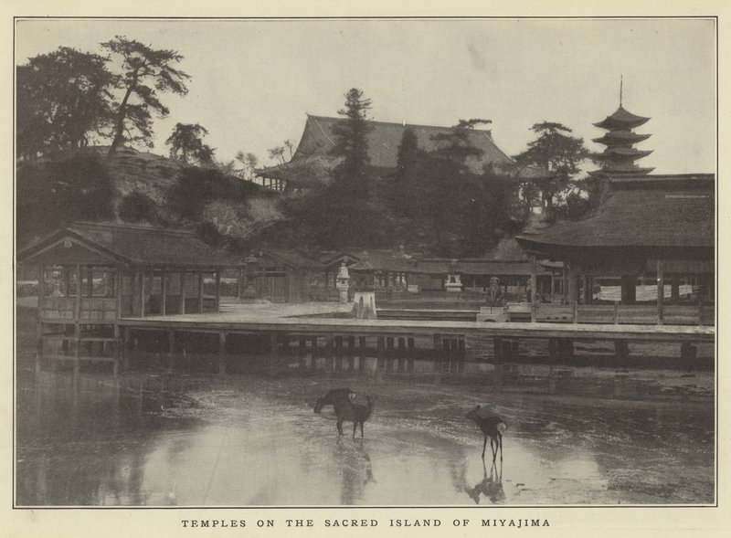 Templomok Miyajima szent szigetén alkotó: Japanese Photographer