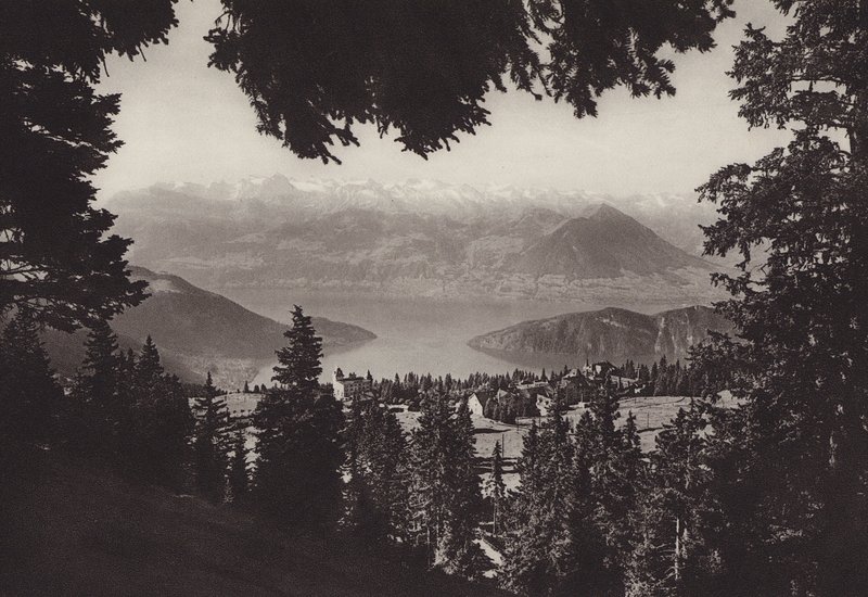 Rigi Kaltbad, kilátás a Luzerni-tóra (f/w fotó) alkotó: Jean Gaberell
