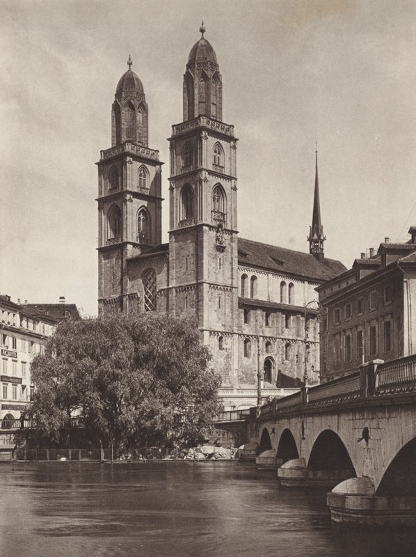 Svájc: Zürich, a katedrális (f/w fotó) alkotó: Jean Gaberell