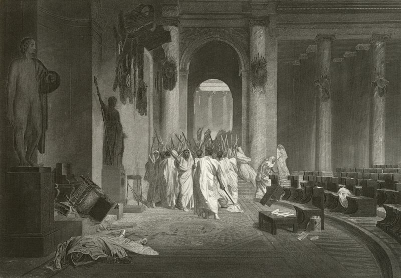 Julius Caesar halála, i. e. 44 alkotó: Jean Leon Gerome
