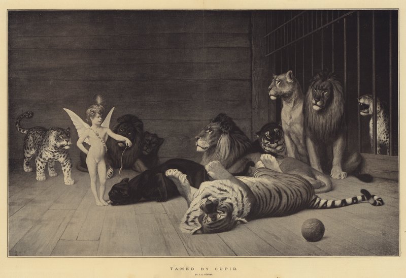 Ámor szelídítette meg alkotó: Jean Leon Gerome
