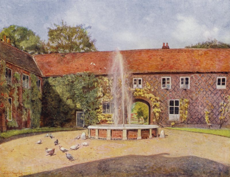 Fulham, The Courtyard (színes litó) alkotó: Jessie MacGregor