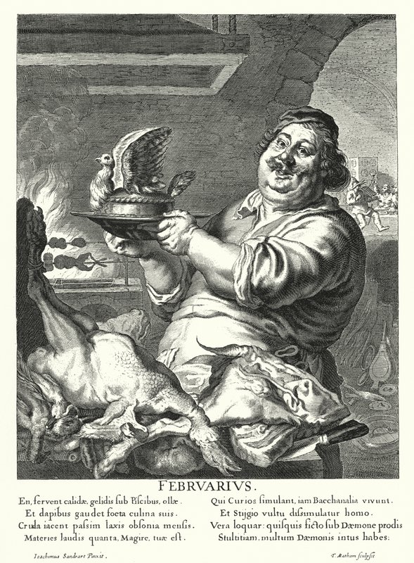 február (metszet) alkotó: Joachim von Sandrart