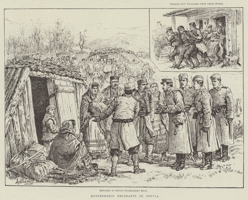 Montenegrói migránsok Szerbiában alkotó: Johann Nepomuk Schonberg