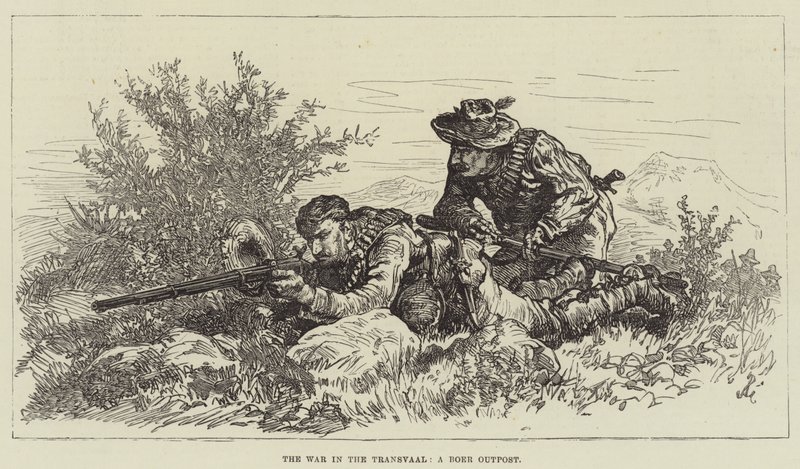 A háború a Transvaalban, egy búr előőrsben alkotó: Johann Nepomuk Schonberg