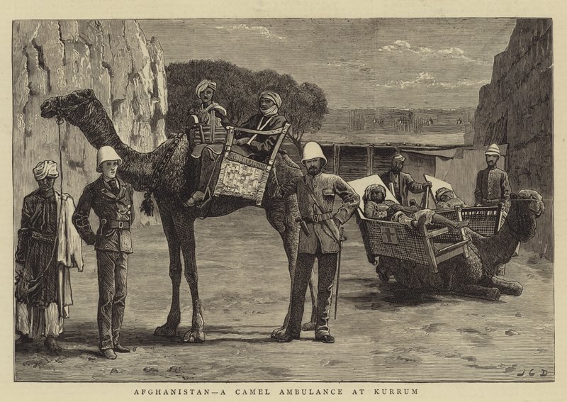 Afganisztán, egy Camel-mentő Kurrumban alkotó: John Charles Dollman
