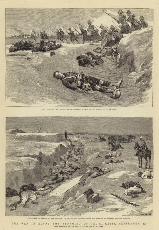 Az egyiptomi háború, Tel-el-Kebir megtámadása, szeptember 13 alkotó: John Charles Dollman