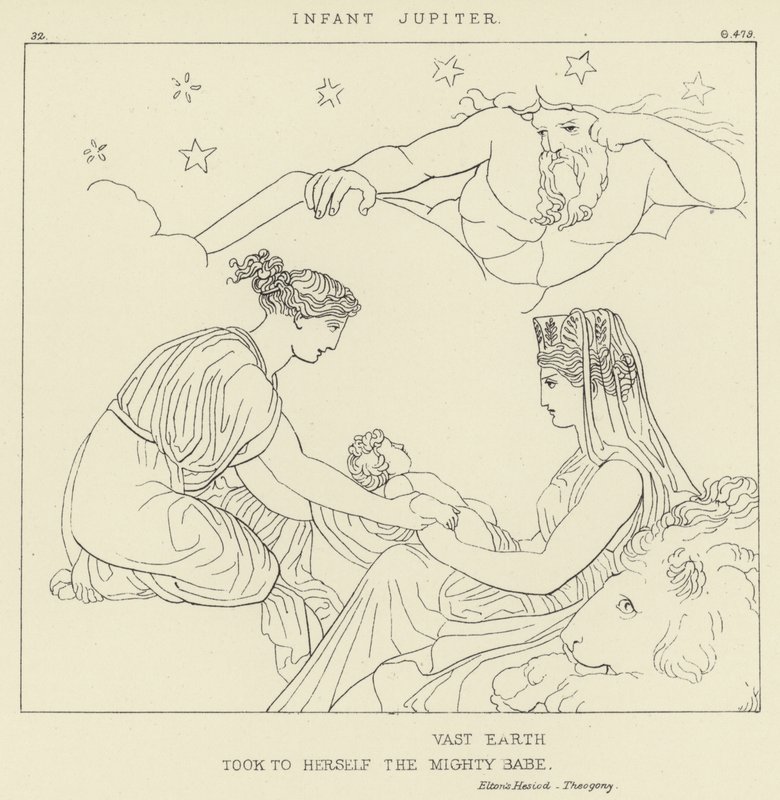 Csecsemő Jupiter alkotó: John Flaxman