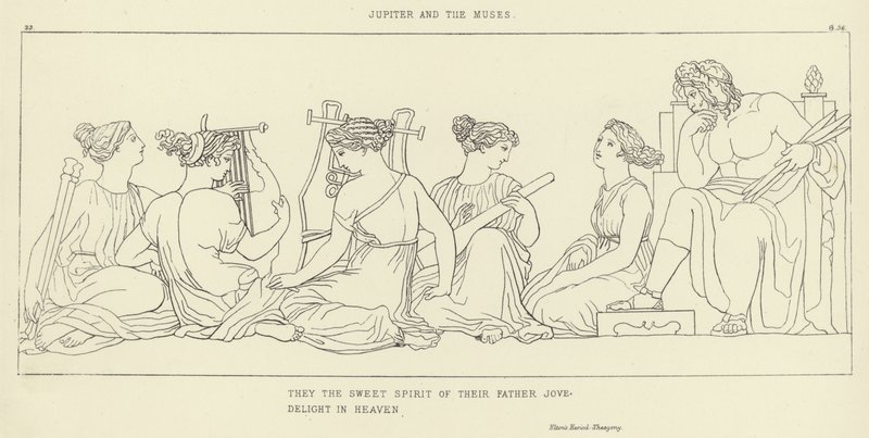 Jupiter és a múzsák alkotó: John Flaxman