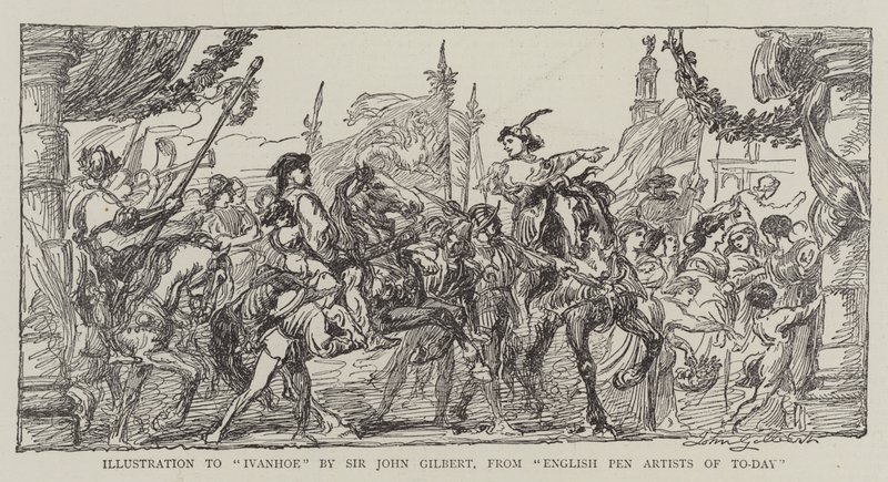 Illusztráció Ivanhoe-hoz alkotó: John Gilbert