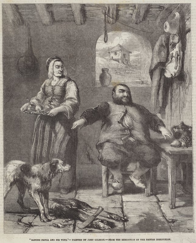 Sancho Panza és felesége alkotó: John Gilbert