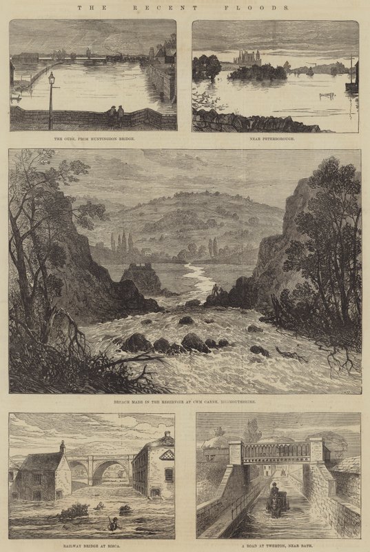 The Recent Floods metszet alkotó: John Gilbert