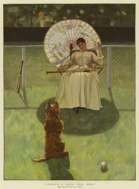 Van egy jó kutya; Könyörög! alkotó: John Lavery