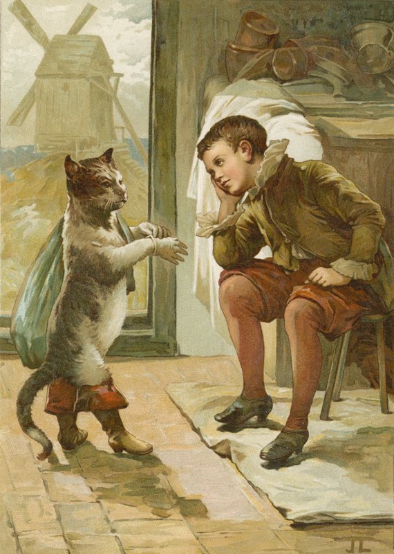 Puss-in-boots (chromolitho) alkotó: John Lawson