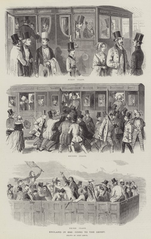 Anglia 1842-ben, a Derbyre megy alkotó: John Leech
